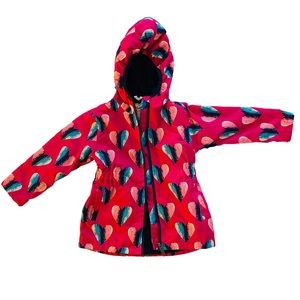 Hatley Pink Heart Raincoat for Kids